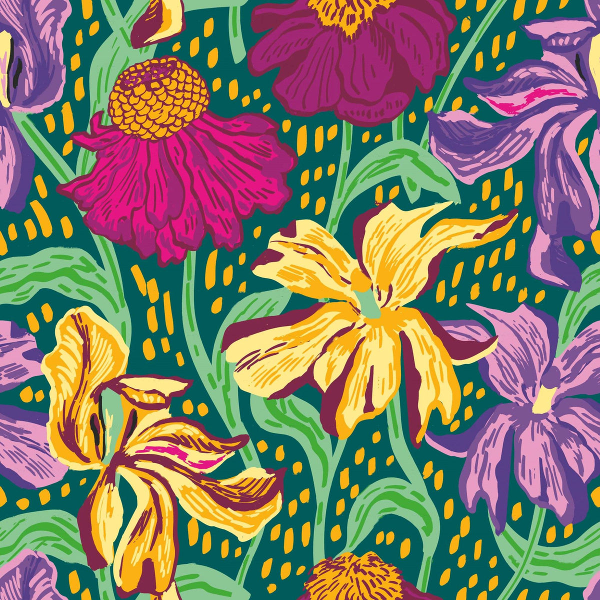 Big Flowers & Leaves - CC - 1103
