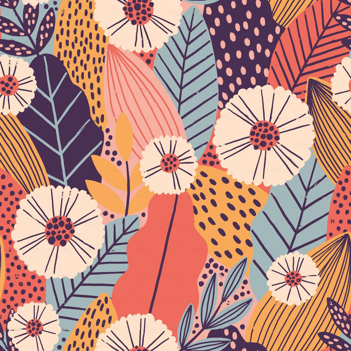 Vibrant Floral Pattern - CC - 1173