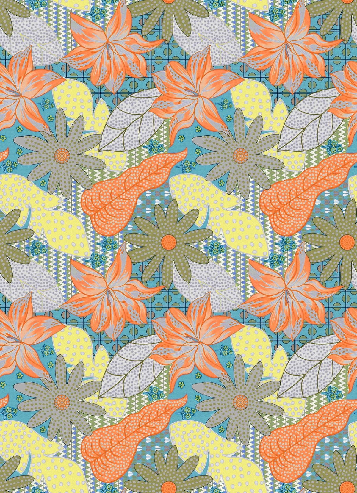 Folk Art Inspired Floral Pattern - CC - 1238 - 3