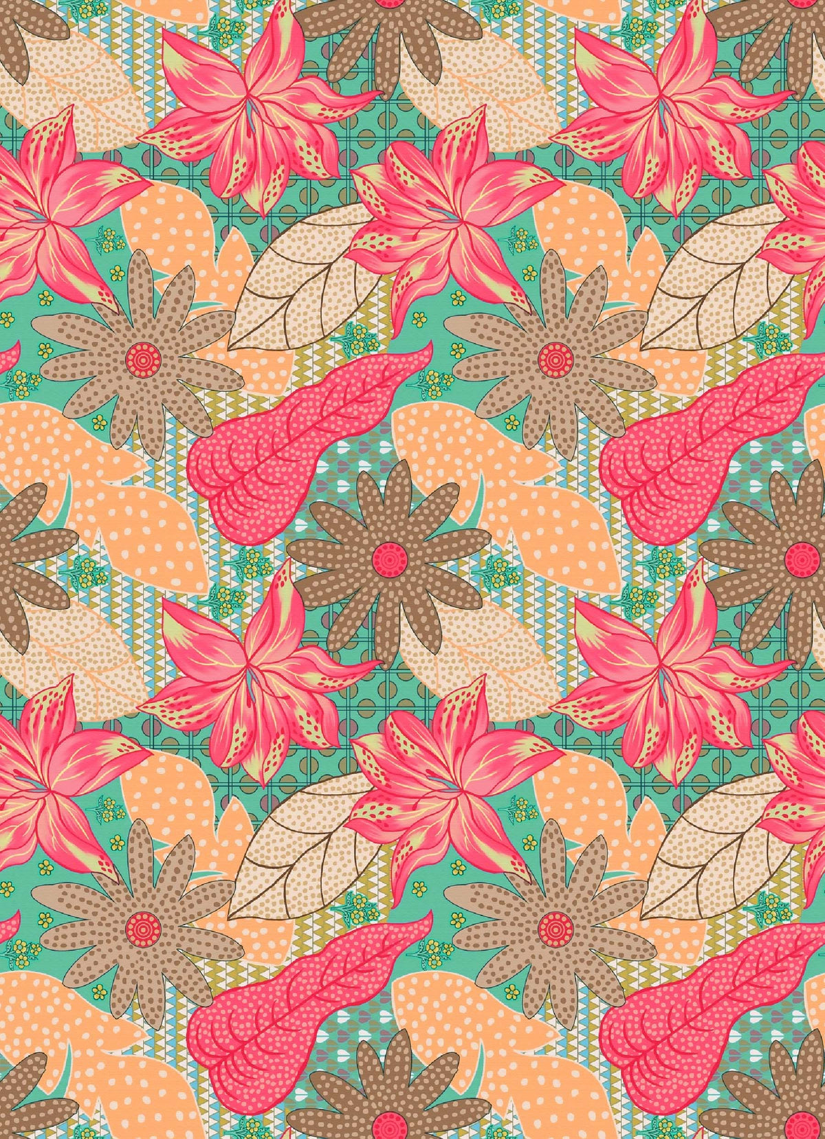 Folk Art Inspired Floral Pattern - CC - 1238