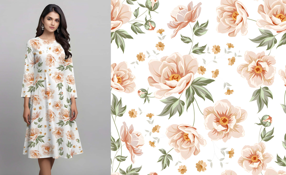 Peony Floral Pattern - CC - 9735
