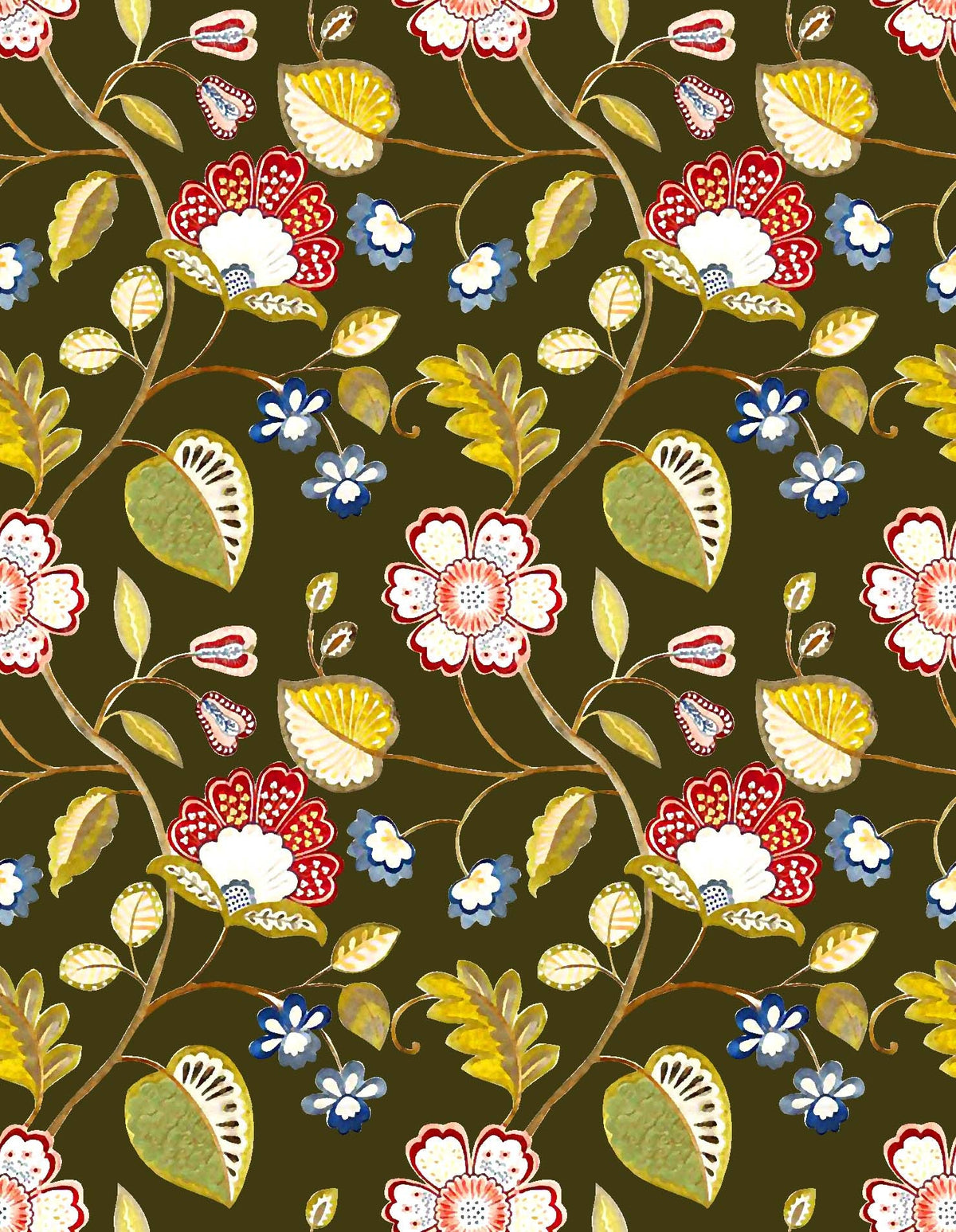 Stylized Flowers Pattern - CC - 9766