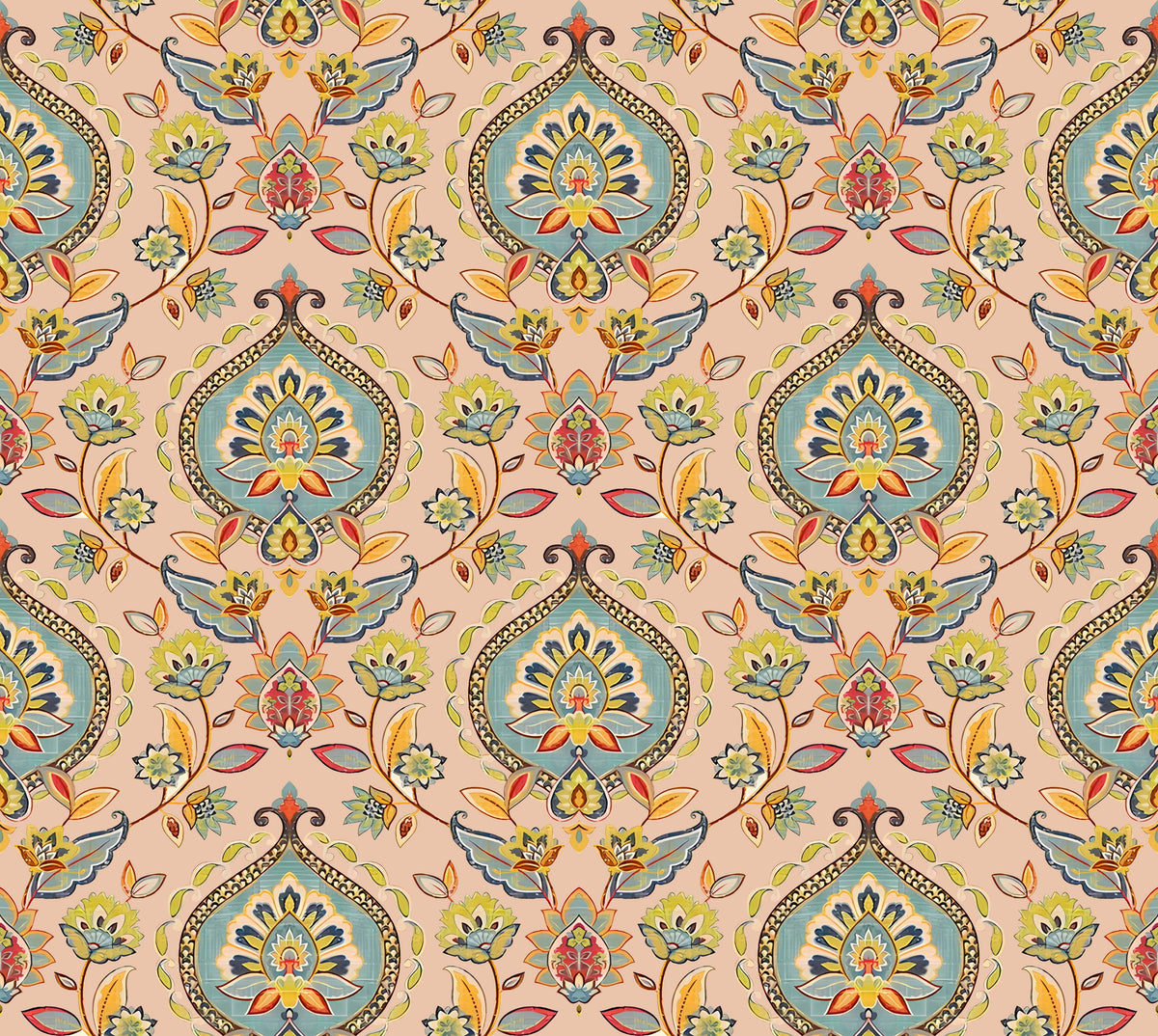 Vintage Paisley Floral Damask Pattern - CC - 9775