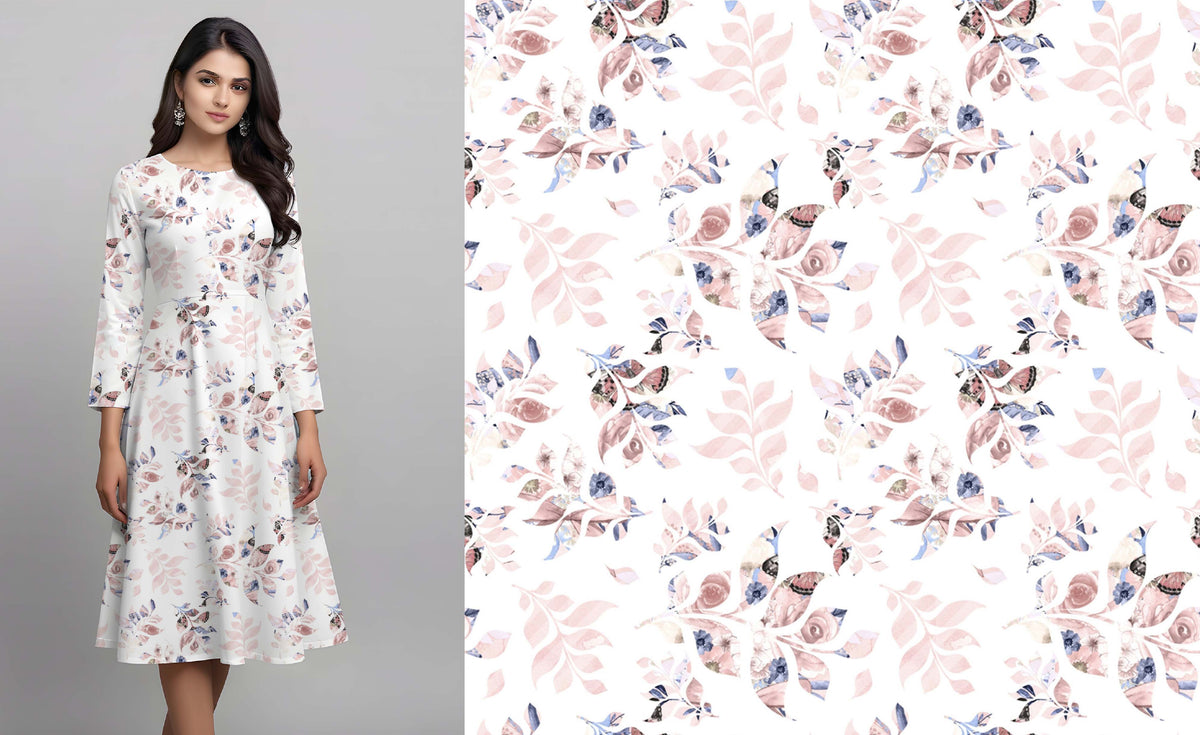 Watercolor Floral Leaf Pattern - CC - 9778