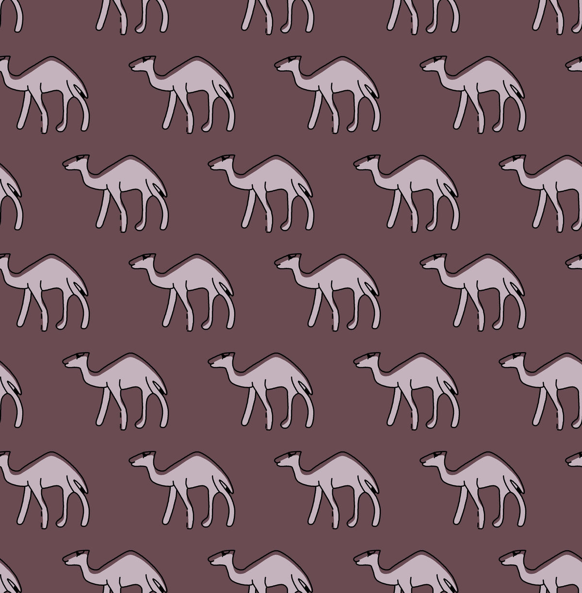 Desert Camel Silhouette Pattern - CC - 9790 - 1