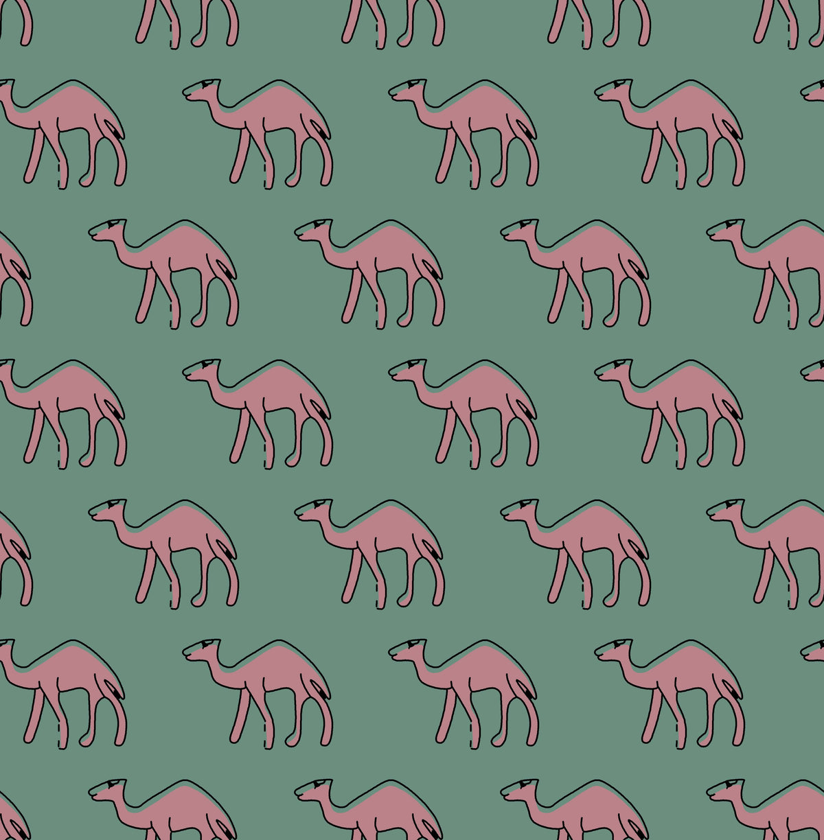 Desert Camel Silhouette Pattern - CC - 9790 - 3