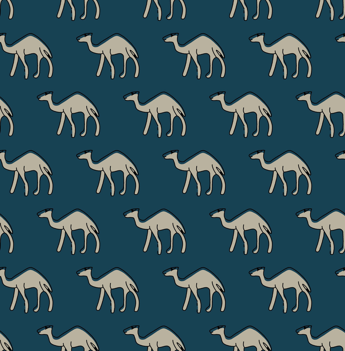 Desert Camel Silhouette Pattern - CC - 9790