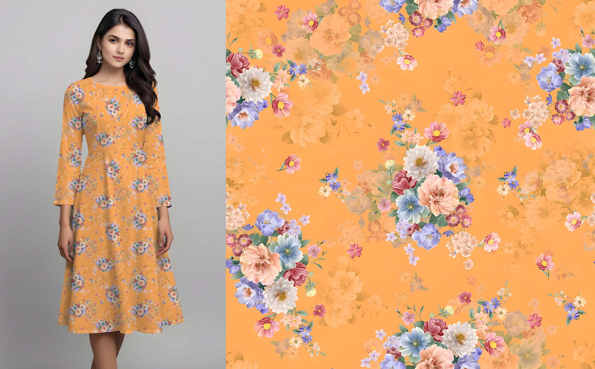 Warm Floral Scatter Pattern - CC - 9998