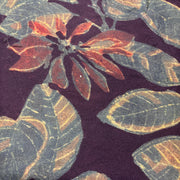 Vegan Pashmina Silk Feel Fabric with Handblocked Prints | Natural Fruit-Dyed Handblock Fabric for Sewing, Crafts & DIY - Green Leaves - Image 2