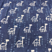 Dabu Indigo Handblock Cotton Print - Camel Pattern Print - Image 2