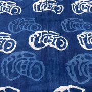 Dabu Indigo Handblock Cotton Print - Camera Pattern Print - Image 2