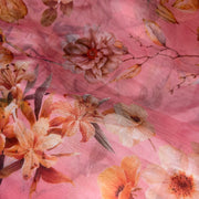 6 Yards Pink Floral Organza Fabric + Free Shipping - Image 2