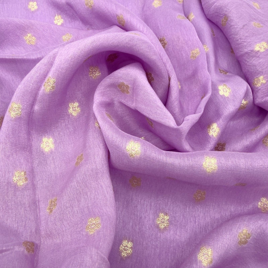 Mauve & Gold Woven Dola Jacquard Fabric By the Yard - Image 1